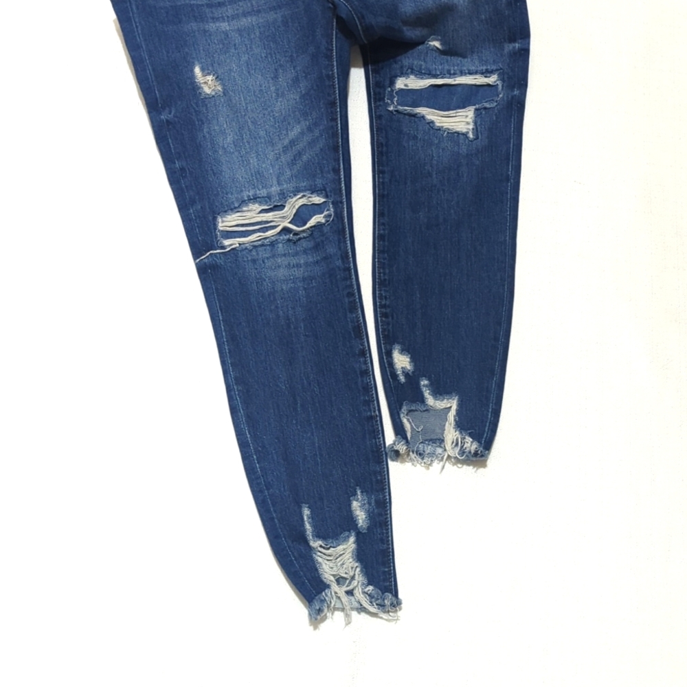 Simple Society | Skinny Jeans Capri | Raw Hem | Stretchy | Bohemian | Chic | Y2K - Picture 4 of 8
